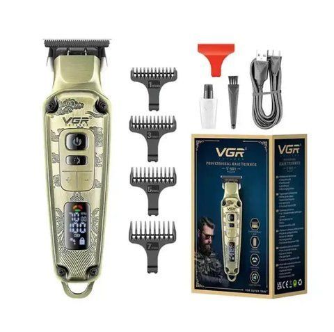 Машинка для стрижки VGR V-901 &bull; Триммер для волос с дисплеем и 4 насадками 1600 мАч 56325 фото