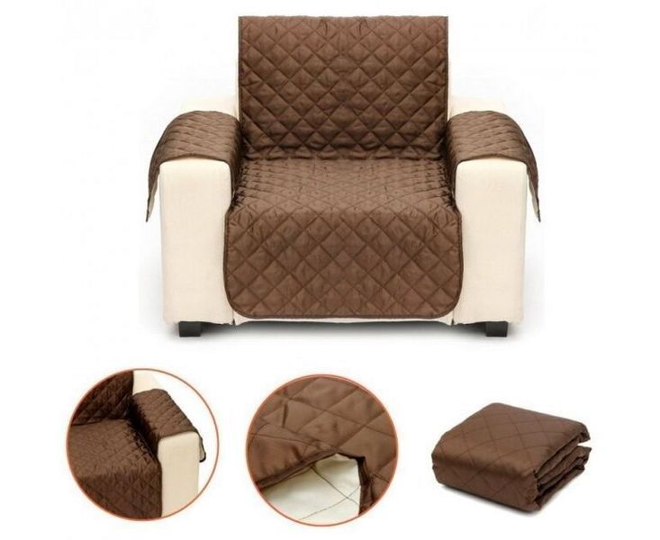 Двостороннє стьобане покривало &ndash; накидка на крісло Couch Coat 51925 фото