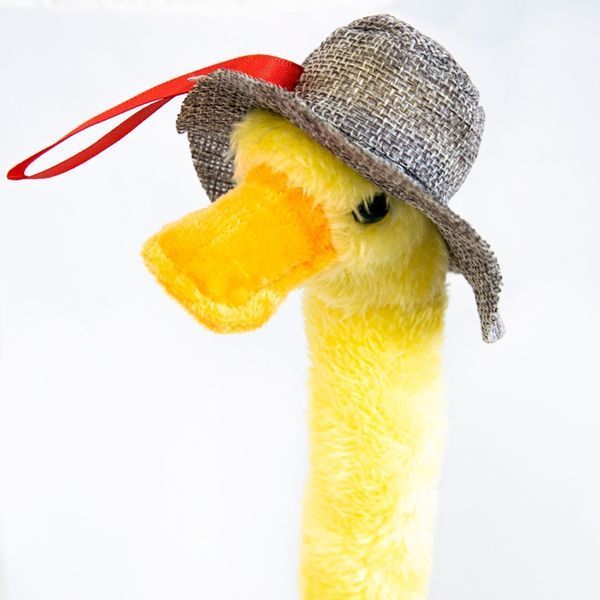 Інтерактивна дитяча розмовляюча іграшка &ndash; повторюшка Гусак Dansing Duck ∙ Музична танцююча качка повторюха з LED підсвіткою 51833/12 фото