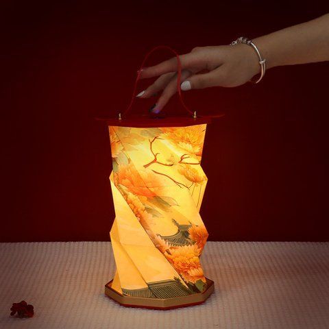 Настільний обертовий світильник - нічник Rotating lamp USB з вбудованим акумулятором і сенсорним керуванням 52395 фото