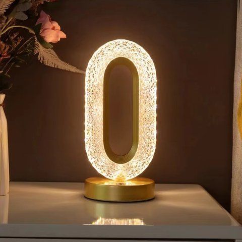 Настільний нічник &ndash; світильник із кристалами Creatice Table Lamp &middot; Акумуляторна USB лампа 52510 фото
