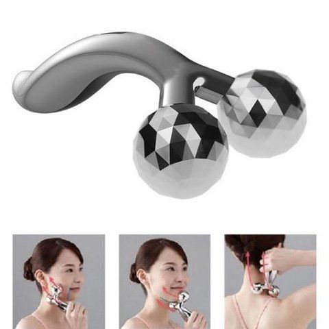 Роликовий масажер 3D MASSAGER для масажу обличчя та тіла 79085 фото