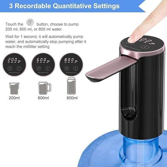 Автоматична помпа для води LY-1081 з USB-зарядкою &bull; Електричний диспенсер Water Dispenser для бутля, дому, офісу та дачі 57978 фото