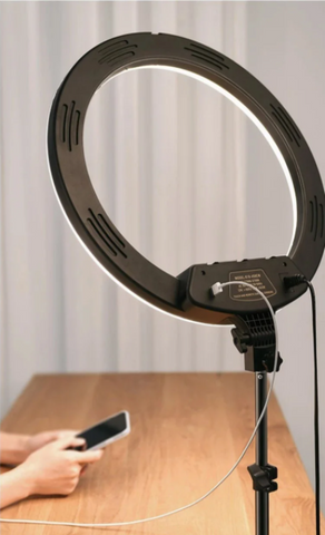 Кольцевая светодиодная Led лампа Ring Fill Light K18 45 см кольцевой 66116 фото