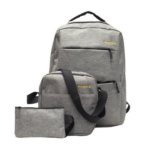 Рюкзак міський Backpack Комплект 3 в 1 місткий рюкзак для ноутбука з сумкою та гаманцем 55073 фото