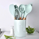 Набір кухонного приладдя Kitchen Set, 12 предметів ∙ Силіконові аксесуари для кухні з підставкою 52196 фото 3