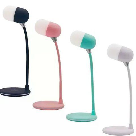 Настільна LED-лампа MD-088 з бездротовою зарядкою, Bluetooth-колонкою та динаміком 57945 фото