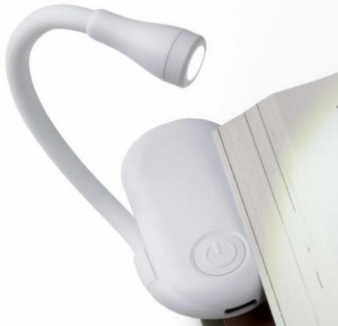 Акумуляторна LED лампа на прищіпці для читання книг &middot; USB бездротовий міні світильник &middot; 3 режими 55182 фото