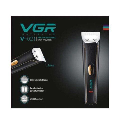 Електрична машинка для стрижки волосся VGR V-021 акумулятор + USB зарядка 11223 фото